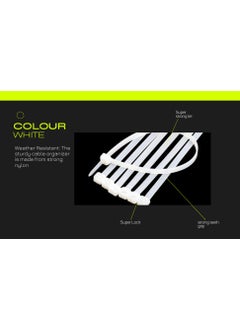 ELEGANT CASA Elegant Casa Teeth Grip Nylon Self Locking Adjustable Cable Ties Holding and Cord Management Heavy Duty Belt Strong ZipTie Wire Fastener ZipTag OrganizerSize 150 X 36mm White Pack of 400 Pcs  - Image 4