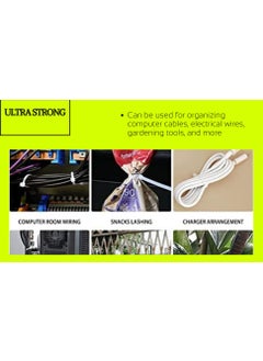 ELEGANT CASA Elegant Casa Teeth Grip Nylon Self Locking Adjustable Cable Ties Holding and Cord Management Heavy Duty Belt Strong ZipTie Wire Fastener ZipTag OrganizerSize 150 X 36mm White Pack of 400 Pcs  - Image 3