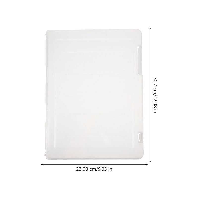 A4 Plastic File Storage Box Large Capacity Document Organizer For Office School - Image 3
