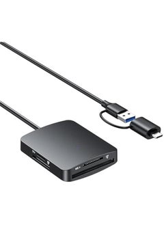 HOOKOR USB 3.0 Memory Card Reader, 4in1 USB USB-C to SD Micro SD MS CF Card Reader Adapter Compatible with iPhone 15 Pro/Max, MacBook Pro/Air 2023, iMac, S23, XPS 17, Surface Book 3 and More  - Image 1