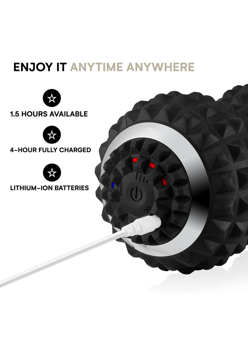 SYOSI "Peanut Massage Ball, Vibrating Massage Roller, Muscle Roller for Deep Tissue Massage, Myofascial Release and Trigger Point Therapy, Long Lasting Relieves Muscle Tension, for Feet, Legs, Back, Neck " - Image 3