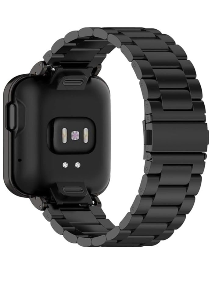 Metal Strap Compatible with Xiaomi Redmi Watch 2 Lite, Stainless Steel Replacement Metal Strap for Xiaomi Redmi Watch 2 Lite (Black) - Image 2