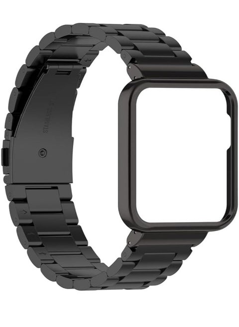 Metal Strap Compatible with Xiaomi Redmi Watch 2 Lite, Stainless Steel Replacement Metal Strap for Xiaomi Redmi Watch 2 Lite (Black)