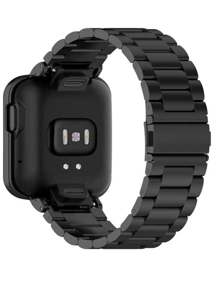 Generic Metal Strap Compatible with Xiaomi Redmi Watch 2 Lite, Stainless Steel Replacement Metal Strap for Xiaomi Redmi Watch 2 Lite (Black)  - Image 3