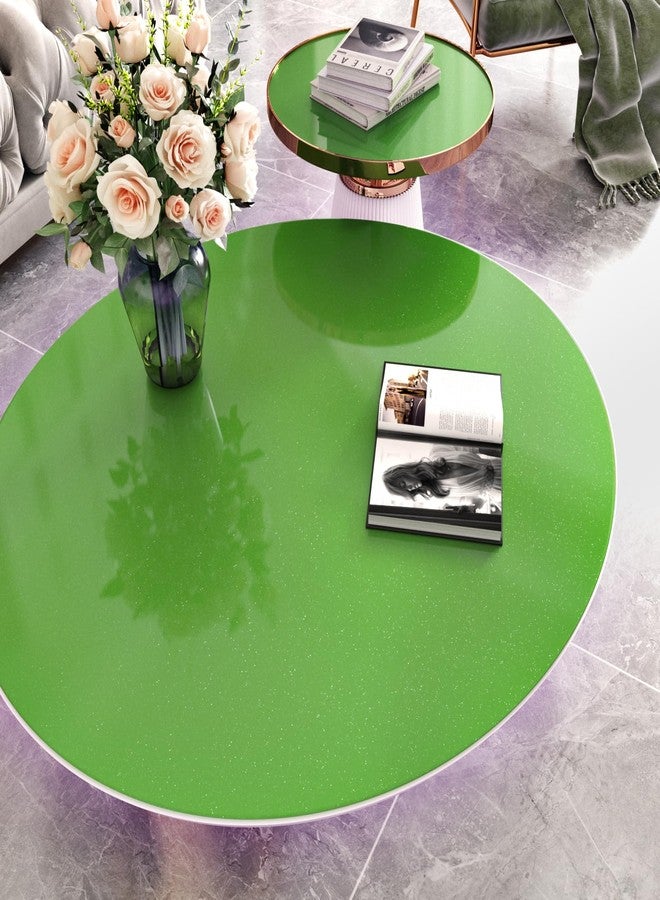 Wallercity ورق لاصق أخضر لامع من والرسيتي لأسطح العمل، ورق لاصق فينيل ذاتي اللصق لخزائن المطبخ، ورق جدران أخضر لامع، ورق جدران لامع قابل للإزالة، مقاس 15.8 بوصة × 118 بوصة. - Image 3