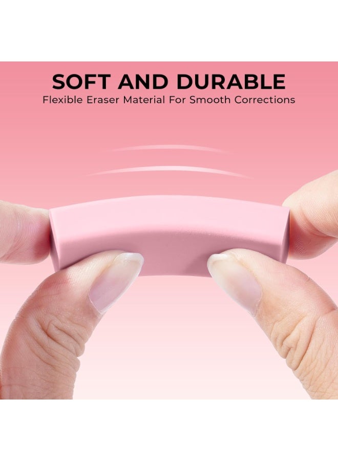M&G Sliding Retractable PVC Pencil Eraser with Push-Pull Design, Soft Rubber Eraser for Students, Kids, School, Office, Home, Artists and Architects, Pink, 1 Pack - Image 2