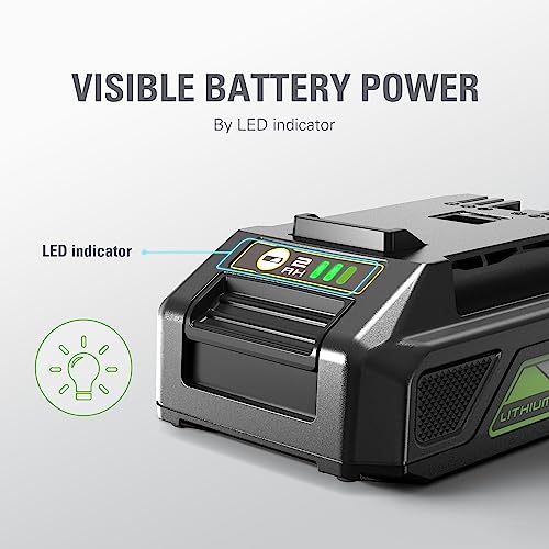 Greenworks 24V 2.0Ah Lithium-Ion Battery (Genuine Greenworks Battery / 125+ Compatible Tools), Green - Image 4