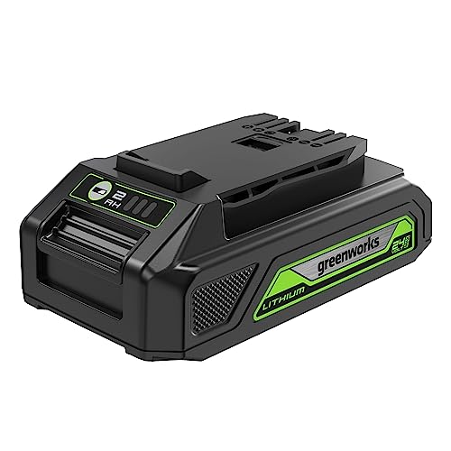 Greenworks 24V 2.0Ah Lithium-Ion Battery (Genuine Greenworks Battery / 125+ Compatible Tools), Green - Image 1