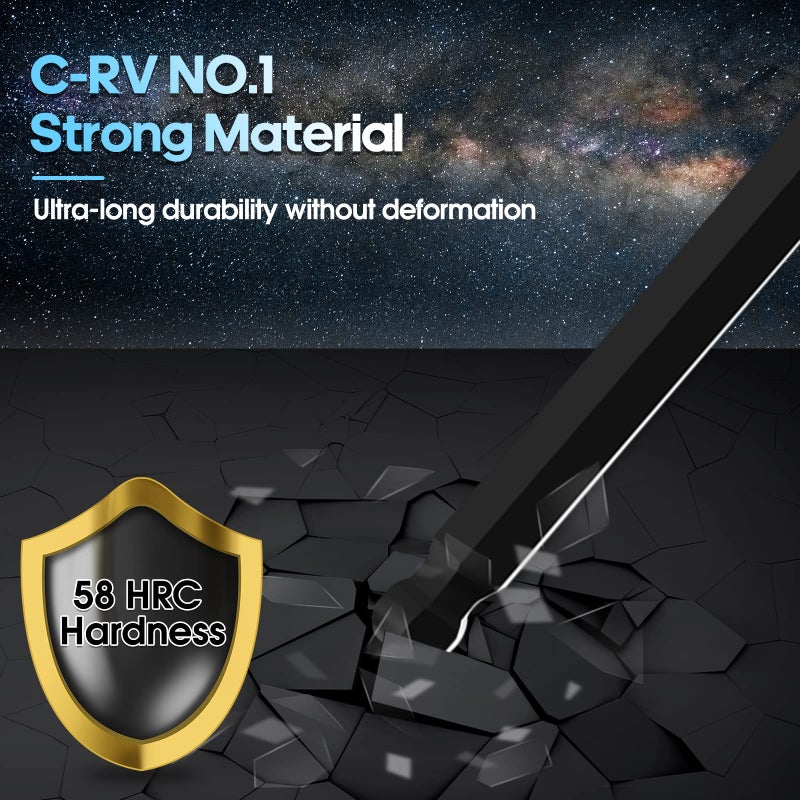 DISEN 13 Pieces Hex Key Allen Wrench Set Metric Size with Ball End, 1.27-10 MM, Long Arm Ball Design, Chrome Vanadium Steel - Image 2