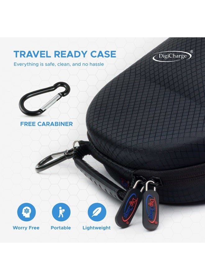 DigiCharge Hard Protective Carry Case for Sony, JBL, Beats, Bose Over-Ear Headphone and for SteelSeries Nova Arctis Prime, Mpow, Beexcellent, Logitech Gaming Headset 19x23cm Max Headphones Case Cover - Image 4