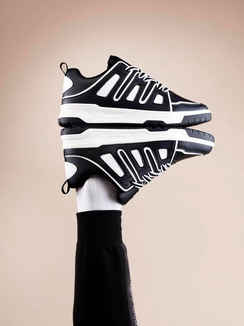 Bacca Bucci Mens Metrolites: Urban Pulse Edition, The Epitome of Comfort Meets Street-Style Elegance Sneaker Black, 6 UK - Image 3