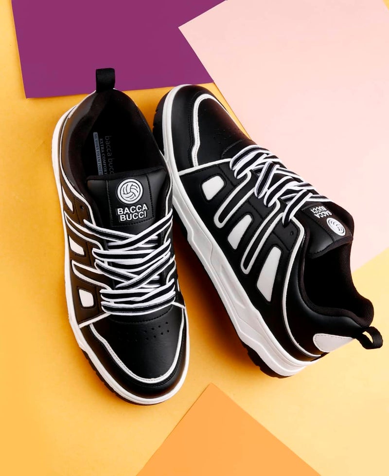 Bacca Bucci Mens Metrolites: Urban Pulse Edition, The Epitome of Comfort Meets Street-Style Elegance Sneaker Black, 6 UK - Image 5