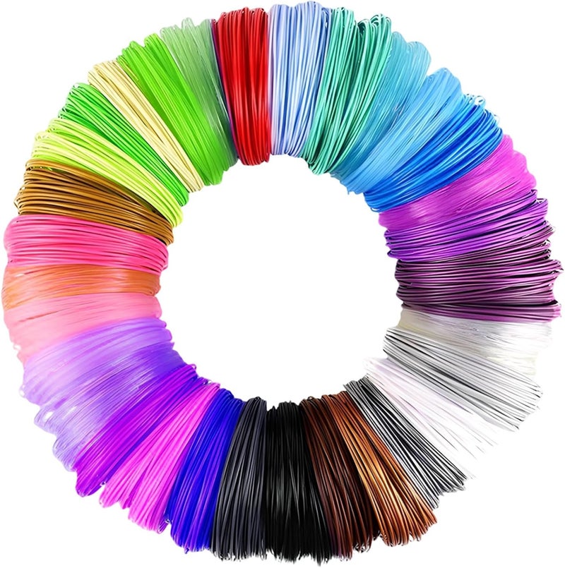1.75Mm Printing Pen Filament, 30 Colors X 3 M Low-Temp Pcl Refills, Arts & Crafts, Vibrant Colors, Compatible with Pens - Image 1