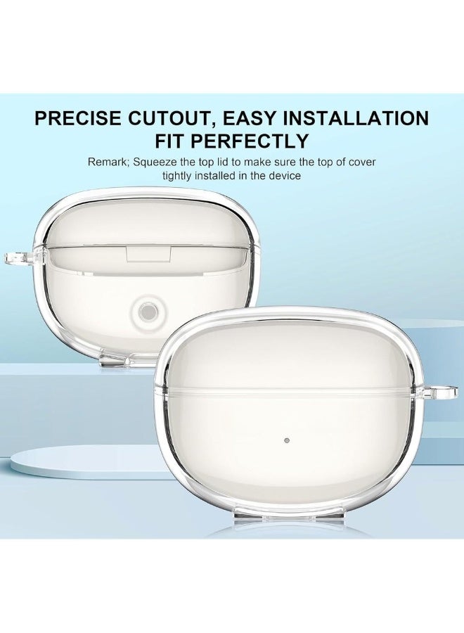 Transparent Case for Bose Ultra Open Earbuds 2024, Soft Cover with Carabiner Cleaning Kit  - Image 3
