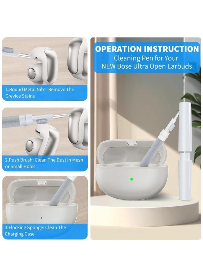 Transparent Case for Bose Ultra Open Earbuds 2024, Soft Cover with Carabiner Cleaning Kit  - Image 5