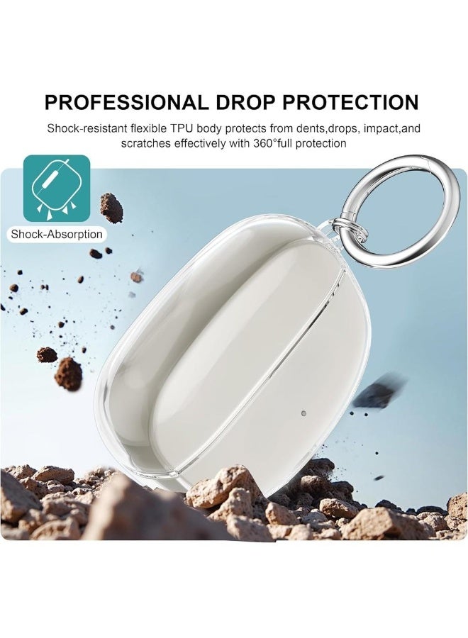 Transparent Case for Bose Ultra Open Earbuds 2024, Soft Cover with Carabiner Cleaning Kit  - Image 4