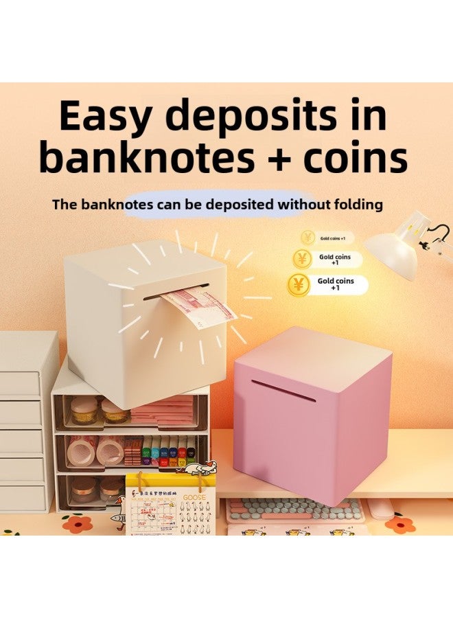 Piggy Bank Only In And Out Of Children's Large Capacity Piggy Bank Boys And Girls Metal Not Desirable Cash Box Wholesale-Color:[DIY Complimentary Three-dimensional Sticker] Sky Blue -15*15 (110000 Can Be Saved) - Image 4