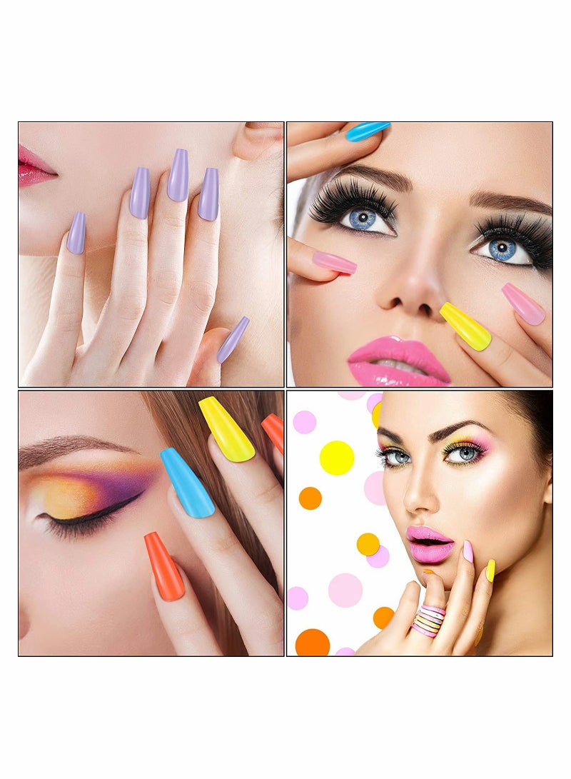 Excefore 100 Pieces Artificial Fake Nails With Box - Image 2