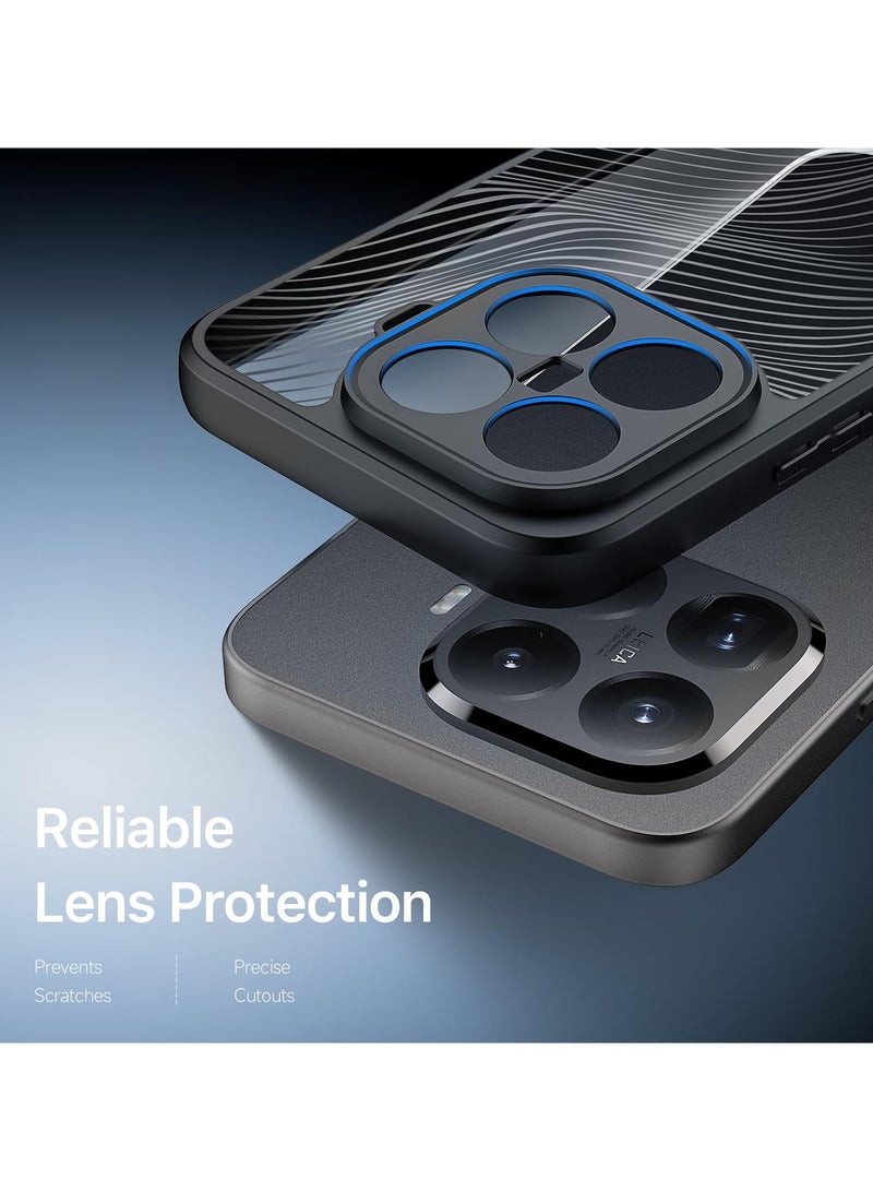 عام غطاء واقي متوافق مع هاتف Xiaomi 15T Pro - خطوط انسيابية أنيقة مع غطاء خلفي شفاف مطفى، مقاوم لبصمات الأصابع والسقوط، غطاء واقي ماص للصدمات من مزيج PC+TPU - Image 4