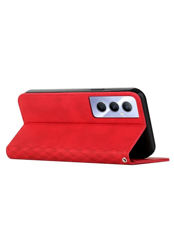 اس-توب جراب لهاتف Realme C65 4G جراب هاتف من الجلد المغناطيسي بتصميم ماسي - Image 3