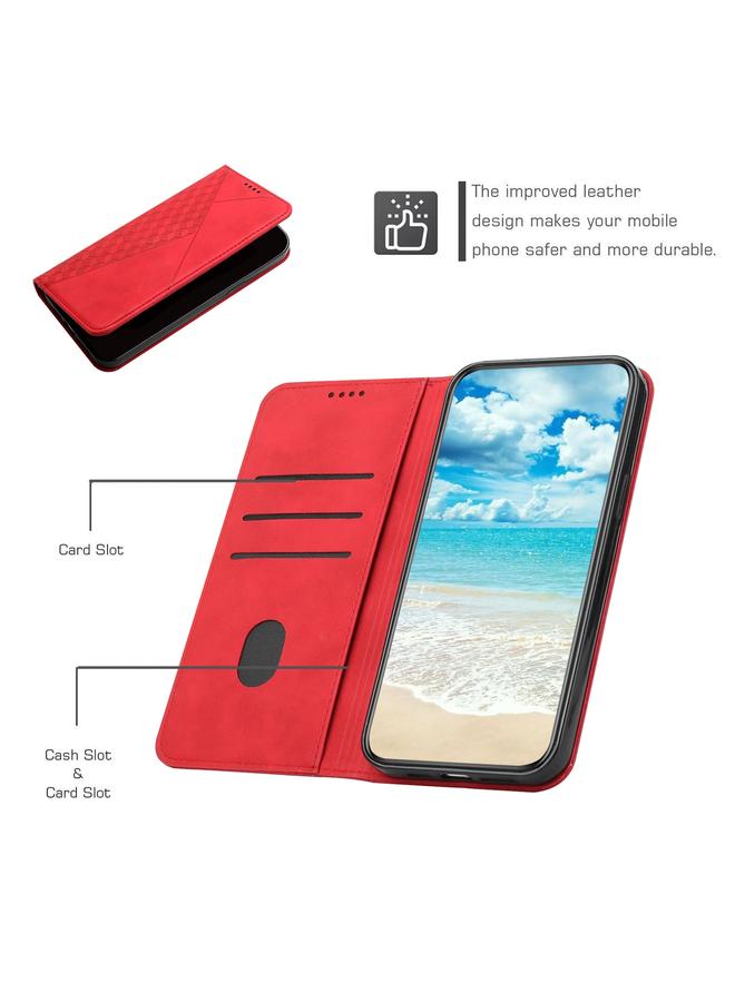 اس-توب جراب لهاتف Realme C65 4G جراب هاتف من الجلد المغناطيسي بتصميم ماسي - Image 5