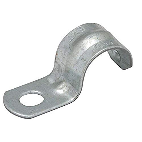 Hubbell RACO 2082B25 Strap, EMT, 1/2-Inch Trade Size, (1) Hole, Steel, 25-Pack,Gray - Image 1