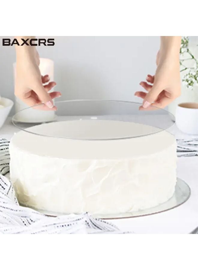 10 Inch Round Clear Cake Sheet Durable Plastic Baking Mold for Christmas Thanksgiving Weddings - Image 3