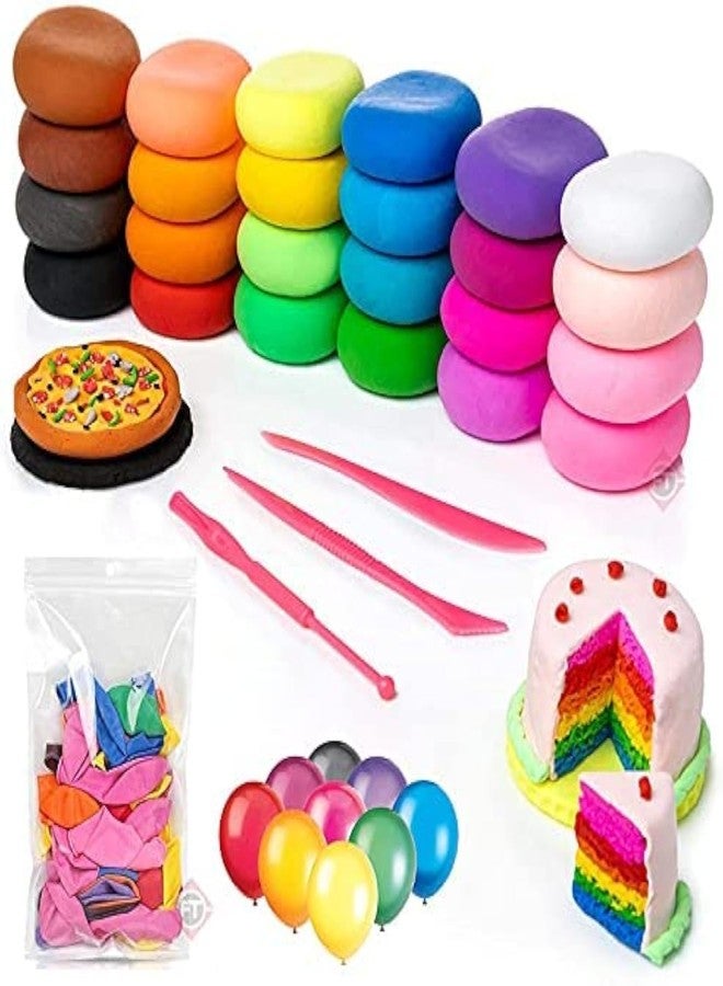 Eclet (Pack of 12) Air Dry Clay, Colorful Children Soft Clay, Creative Art Crafts, Gifts for Kids-Multi Color. Non-Toxic Modeling Magic Fluffy Foam Bouncing Clay Putty Kit for Kids with Tools .86 - Image 1