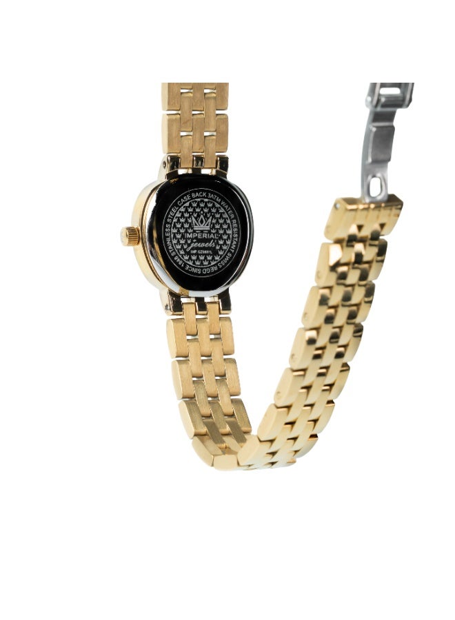 IMPERIAL Women's IPG Stainless Steel Watch, Champagne Dial, Y121 Movement, Butterfly Clasp, 3ATM Watch for Women | IMP.GZ8691L8863 - Image 2