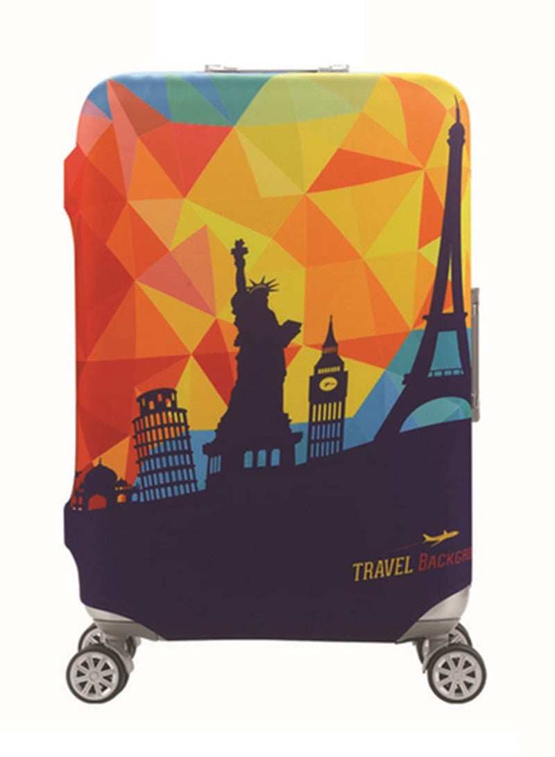 Thick Elastic World Map Luggage Protective Cover Zipper Suitcase For 22-24 Inch Bag Trolley Travel Accessories Durable Stretchable Universal Fit - Image 2