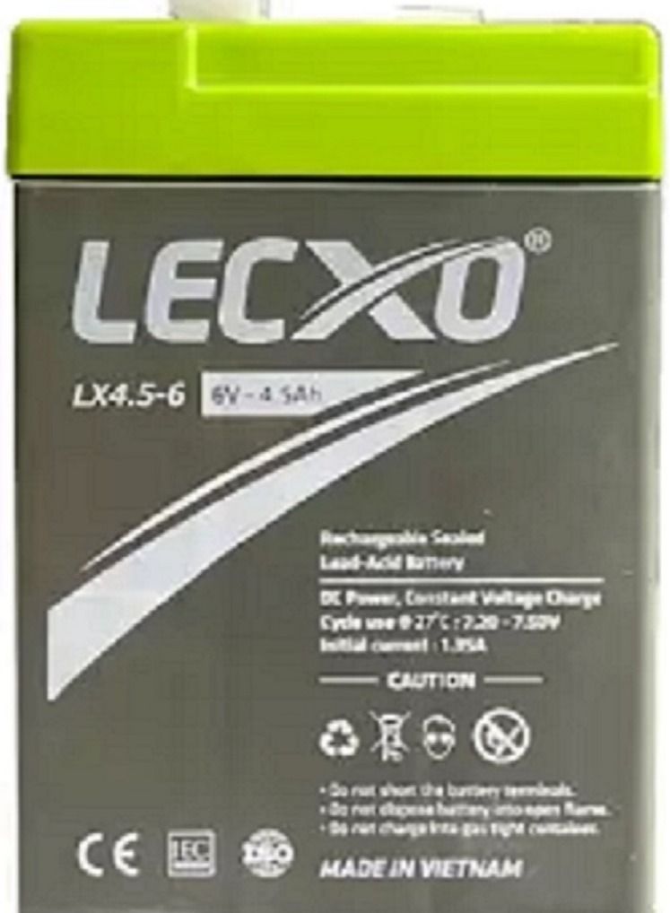 Lecxo Battery Lead Acid Dry 6V 4.5Ah