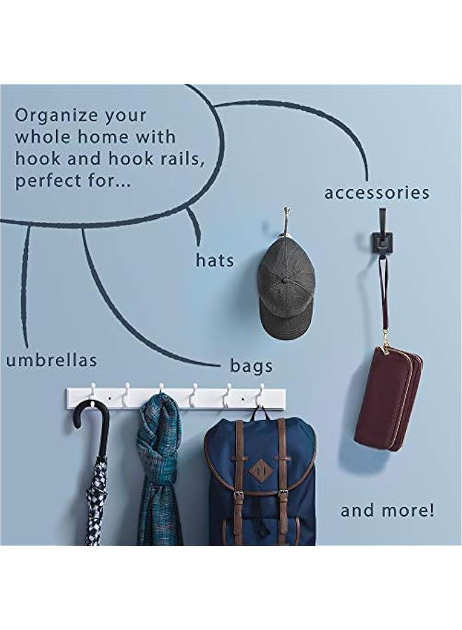 Arabest Heavy Duty (1-Pack) Coat and Hat Wall Hooks Double Hooks for Mounted Hanging Matte Nickel Wall Mount Hanger Backpack, Purse, Bag, Towel Organization Decorative Wall Hooks B59303G-SN-C - Image 3