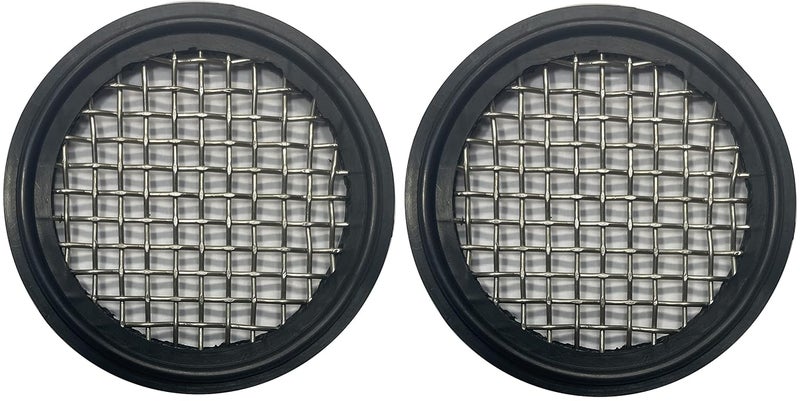 DR.COMPONENT 2" Sanitary Tri-Clamp Gaskets (Pack of 2), Bonded Type Screen (#6 Mesh/ 3360 μm) Gaskets, Black Viton - Image 2