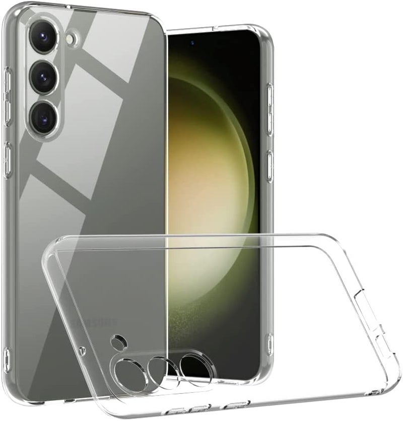 Nishtech غطاء خلفي شفاف هجين ناعم رفيع مضاد للغبار لجهاز سامسونج جالكسي S23 5G (2023) مع حماية الكاميرا - Image 1