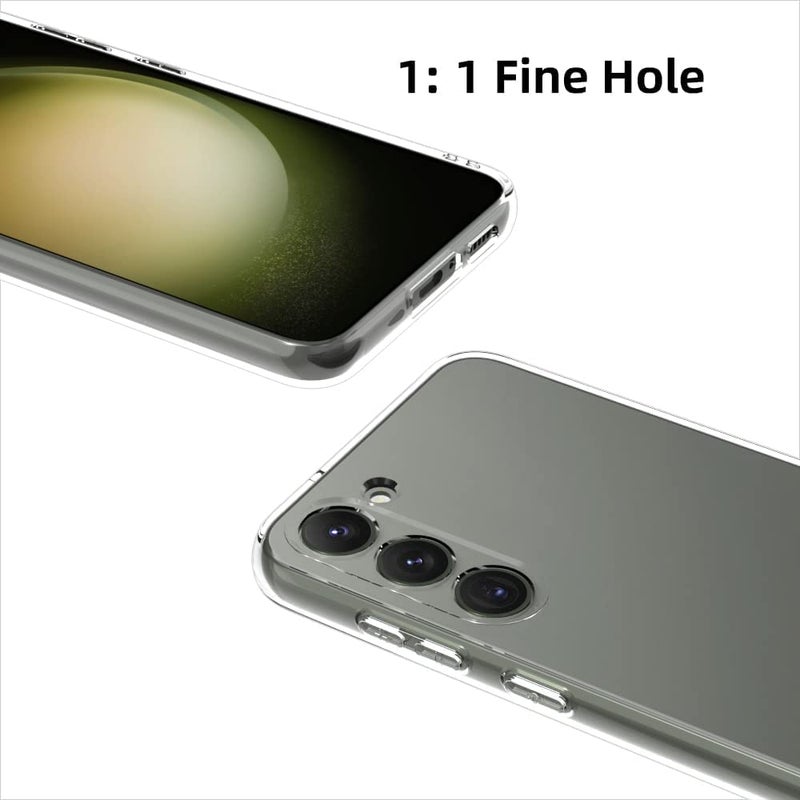 Nishtech غطاء خلفي شفاف هجين ناعم رفيع مضاد للغبار لجهاز سامسونج جالكسي S23 5G (2023) مع حماية الكاميرا - Image 5