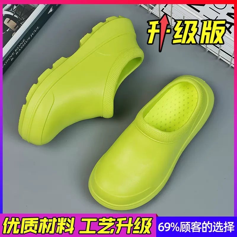 Chef Shoes Men'S Spring Kitchen Men'S Shoes Black Platform Men'S Lazy Slip-On Work Shoes - Image 1