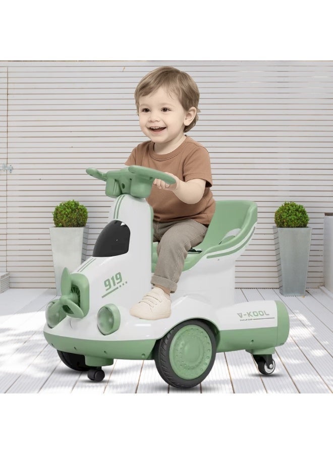 AL BADER Electric Kids Scooter 360° Degree Rotating With Remote Control, scooter With Airplane Desgin For Kids With Comfortable Seat & Belt, scooter For Children, Ride Toys With Lights & Music - Image 4