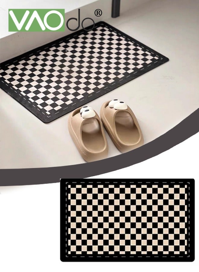 فاو دو سجادة حمام فائقة الامتصاص مصنوعة من السيليكون للحمام ماصة وغير قابلة للانزلاق حصيرة أرضية لمدخل المطبخ - Image 1