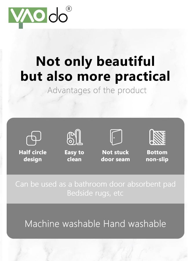 فاو دو سجادة حمام فائقة الامتصاص مصنوعة من السيليكون للحمام ماصة وغير قابلة للانزلاق حصيرة أرضية لمدخل المطبخ - Image 4