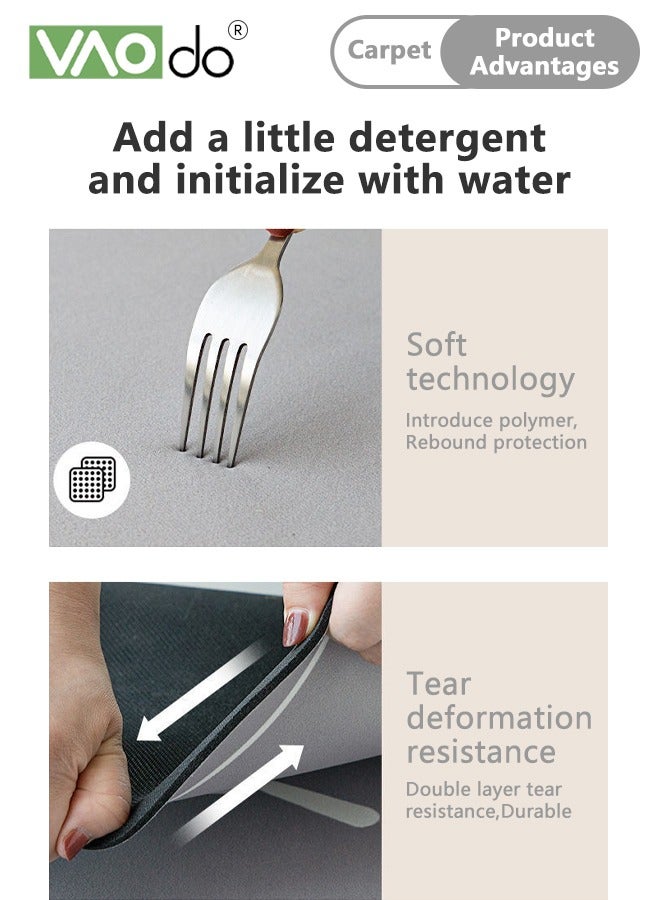 فاو دو سجادة حمام فائقة الامتصاص مصنوعة من السيليكون للحمام ماصة وغير قابلة للانزلاق حصيرة أرضية لمدخل المطبخ - Image 5