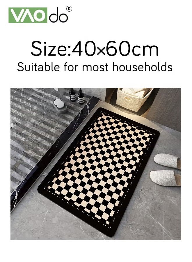 فاو دو سجادة حمام فائقة الامتصاص مصنوعة من السيليكون للحمام ماصة وغير قابلة للانزلاق حصيرة أرضية لمدخل المطبخ - Image 2