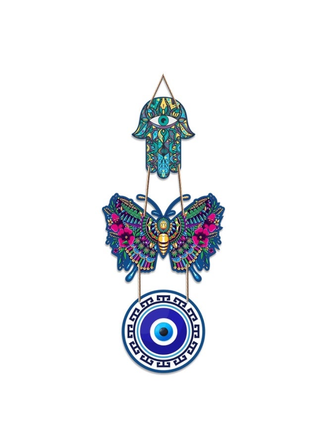 Artvibes Beautiful Butterfly Wooden Wall Hanging Luck Prosperity for Home Decor | Decoration Livingroom | Modern Artworks Items | Door Decorative Accents Hangings (WH_8503N) - Image 3