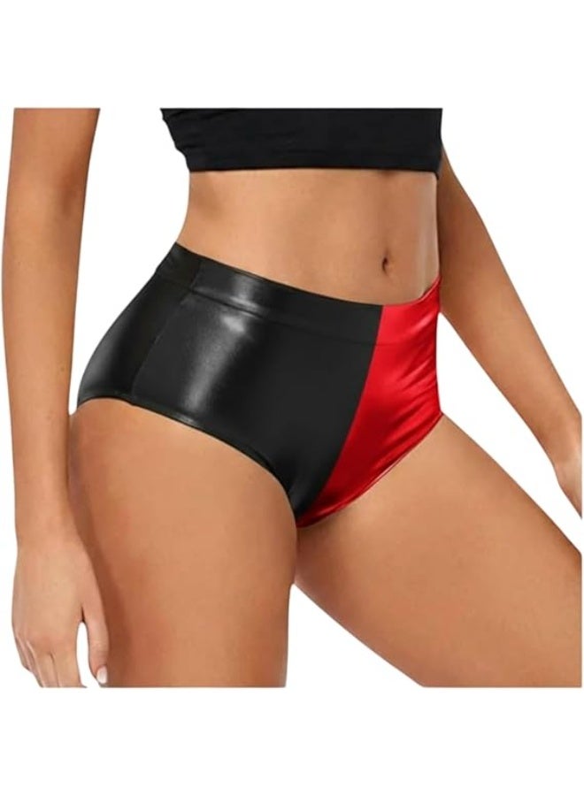 Under Women Disco Leather Women Underwear Fashion Multicolor Lycra Faux Leather