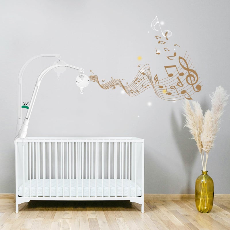 LIUDHPSP 23 inch Baby Crib Mobile Bed Bell Holder Arm Bracket, with Music Box, The Claw Part can be Adjusted Width-DIY Toy Decoration - Image 4