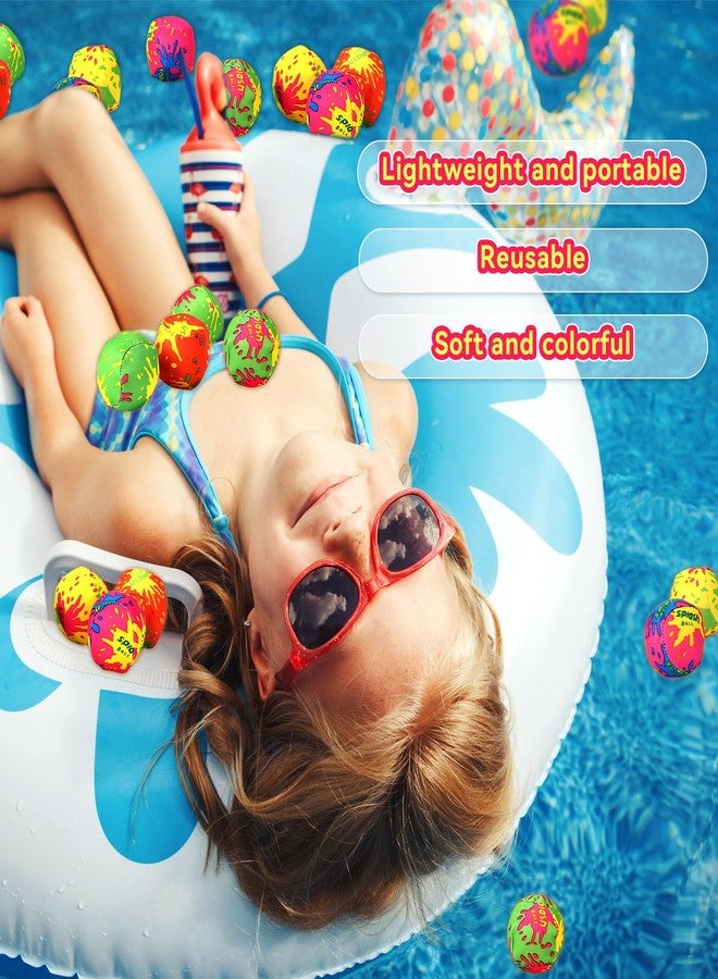 DEARIDAP 12 PCS 2 inches Water Splash Balls, Water Absorbent Balls, Summer Splash Beach Balls for Pool, Beach Party Favors, Summer Soaking Games, Outdoor Activities - Image 3
