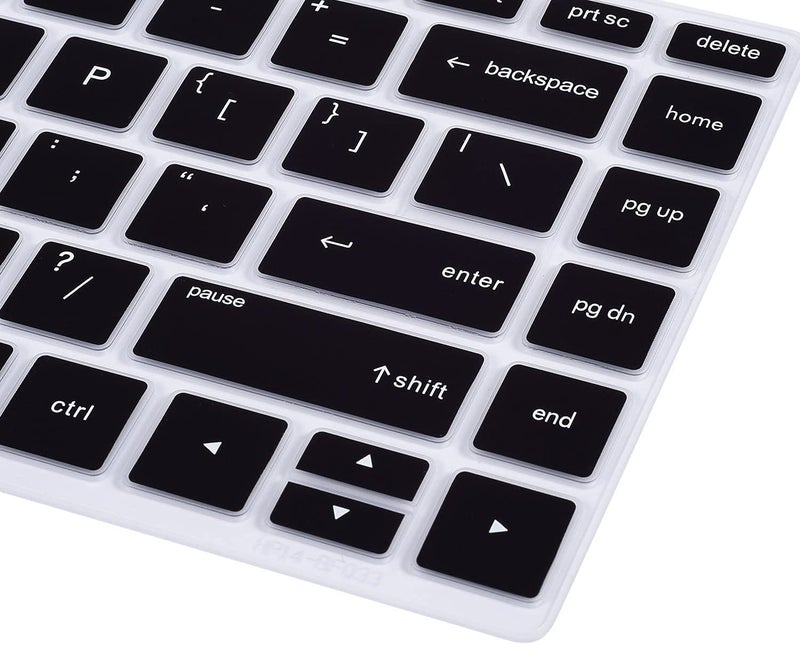 Oaky Keyboard Cover Compatible with 14" HP Pavilion x360 2-in-1 14-BW010NR Touch Screen Laptop Ultra Thin Silicon Black Keyboard Skin Protector - Image 5