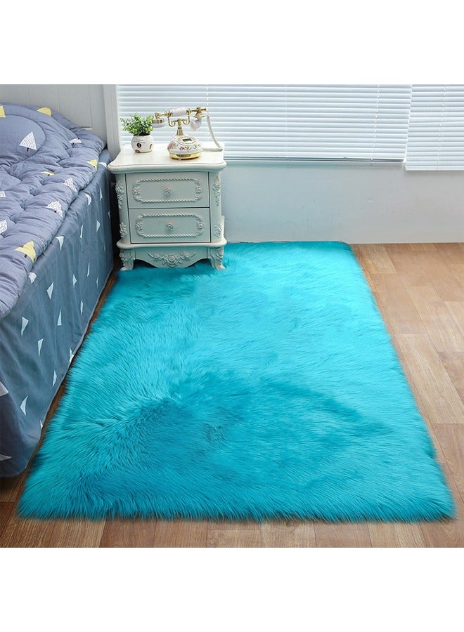 KLNAMAEAAN Modern Fluffy Long Pile Area Rug Non-Slip, Super Soft Decor Contemporary Carpet 120*150 Cm  - Image 1