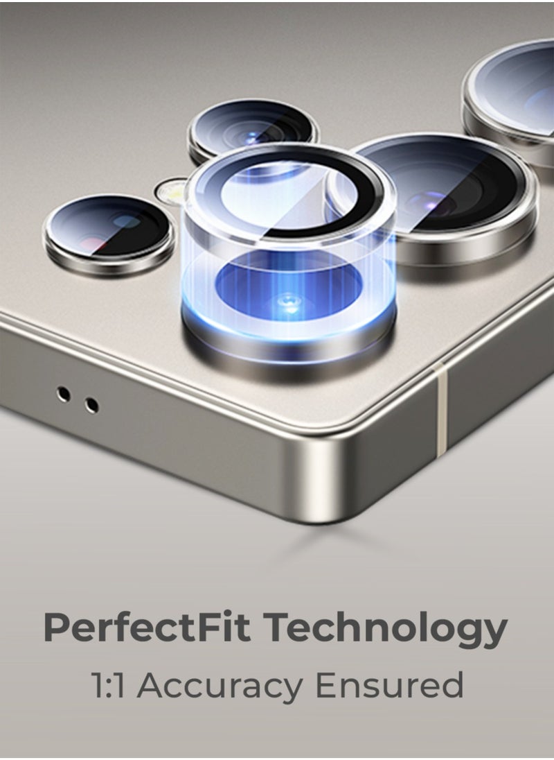 glassology Samsung Galaxy S25 Ultra Camera Lens Guard, Shatterproof, High Transparency, Case Friendly design, Premium Tempered Glass, Ensure durability and clarity. Grey  - Image 5