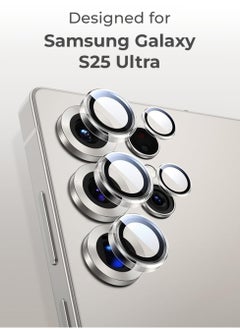 glassology Samsung Galaxy S25 Ultra Camera Lens Guard, Shatterproof, High Transparency, Case Friendly design, Premium Tempered Glass, Ensure durability and clarity. Grey  - Image 4