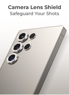 glassology Samsung Galaxy S25 Ultra Camera Lens Guard, Shatterproof, High Transparency, Case Friendly design, Premium Tempered Glass, Ensure durability and clarity. Grey  - Image 2
